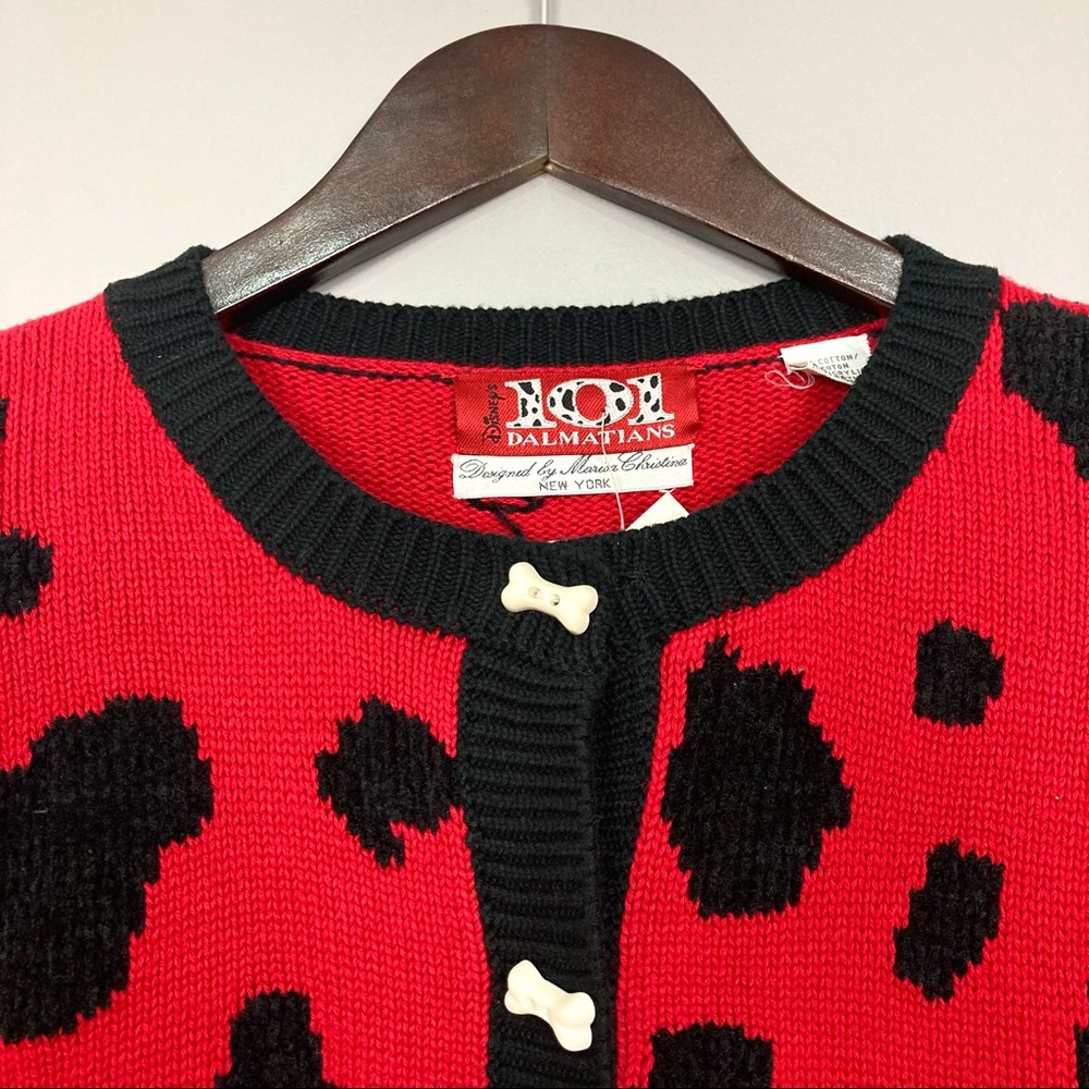 Vintage Disney 101 Dalmatians Sweater Argyle Knit - Picture 2 of 10